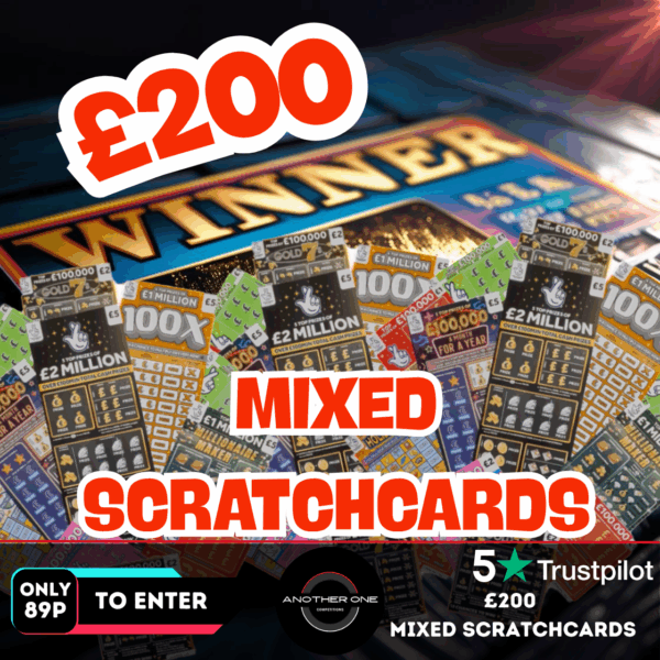 £200 MIXED SCRATCHCARDS